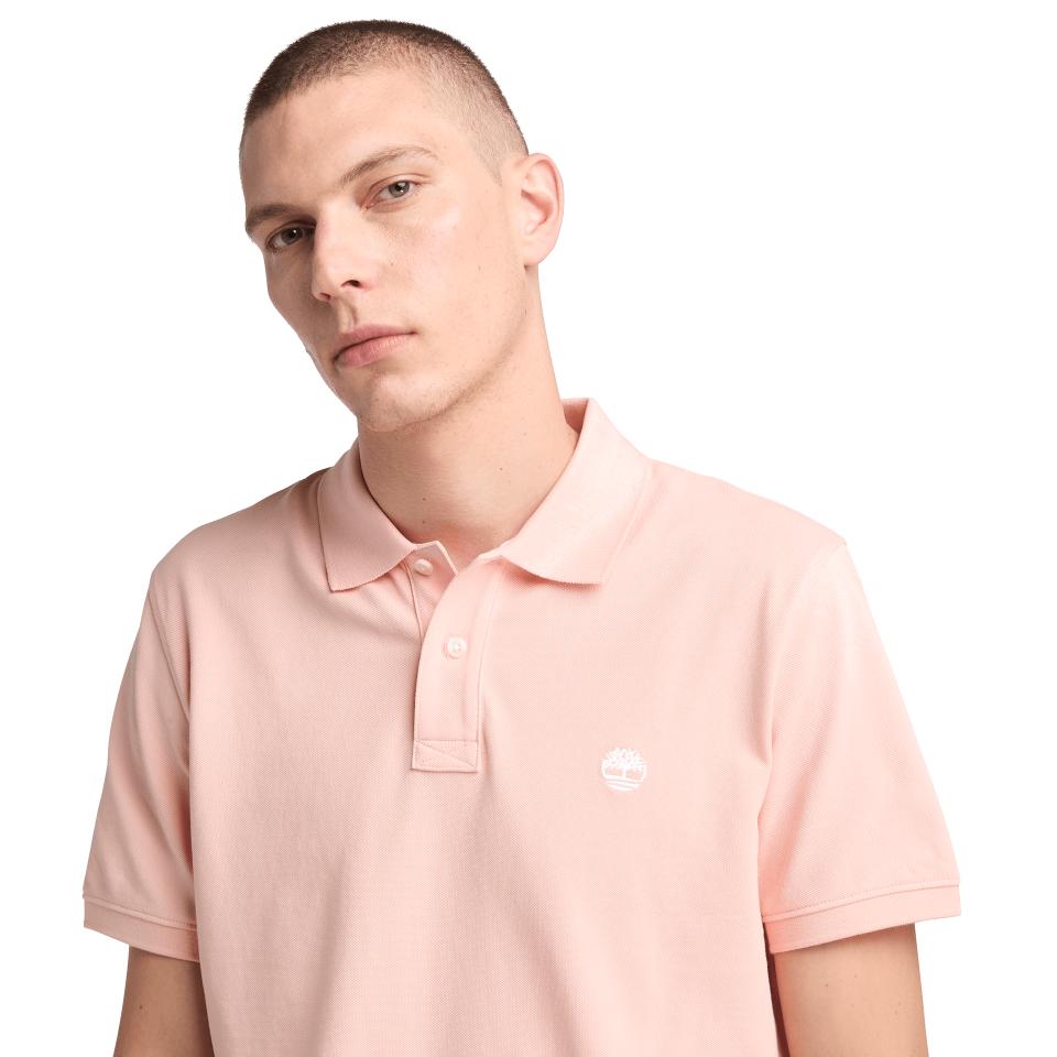 Millers River Pique Short Sleeve Polo Tropical Peach
