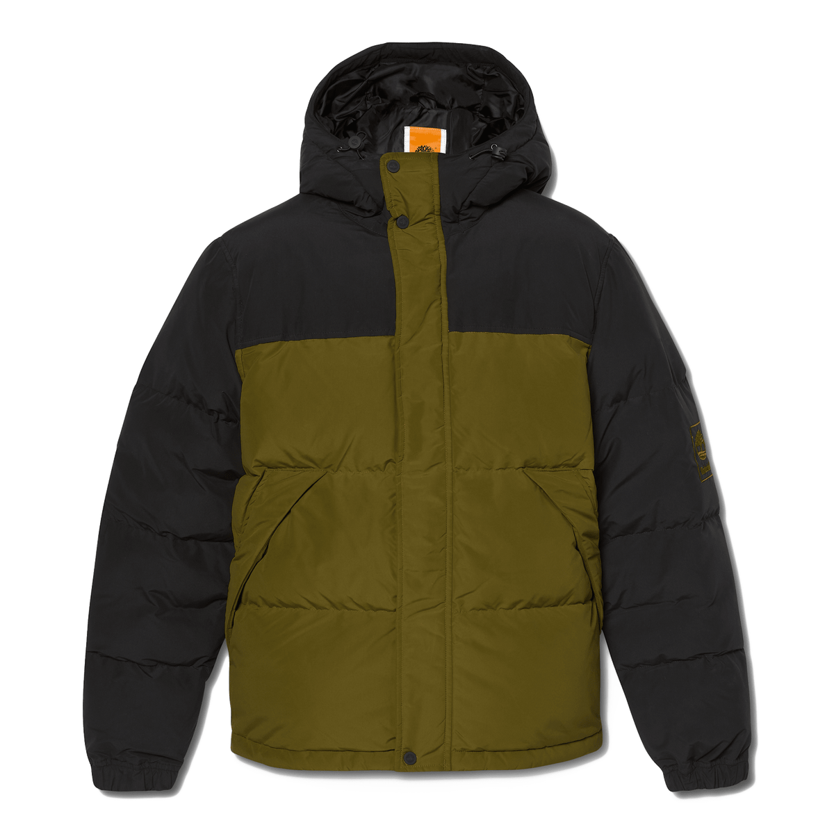Puffer Hooded Jacket Dark Olive/Black
