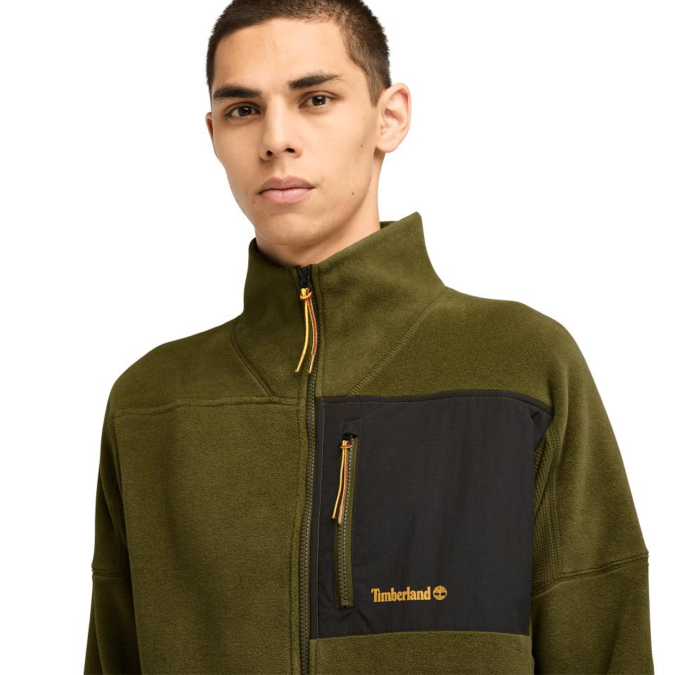 Polartec Mix Media Full Zip Fleece Dark Olive