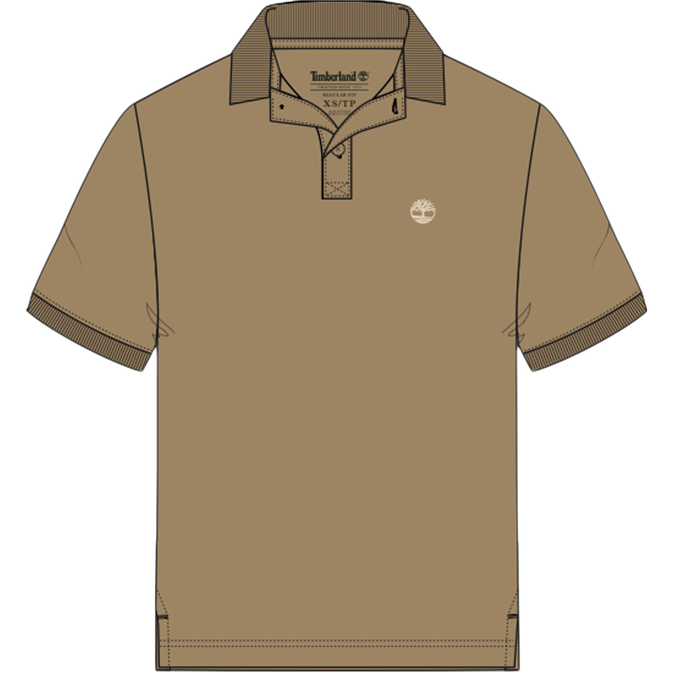 Oyster River Chest Logo Ss Polo (Reg) Tannin