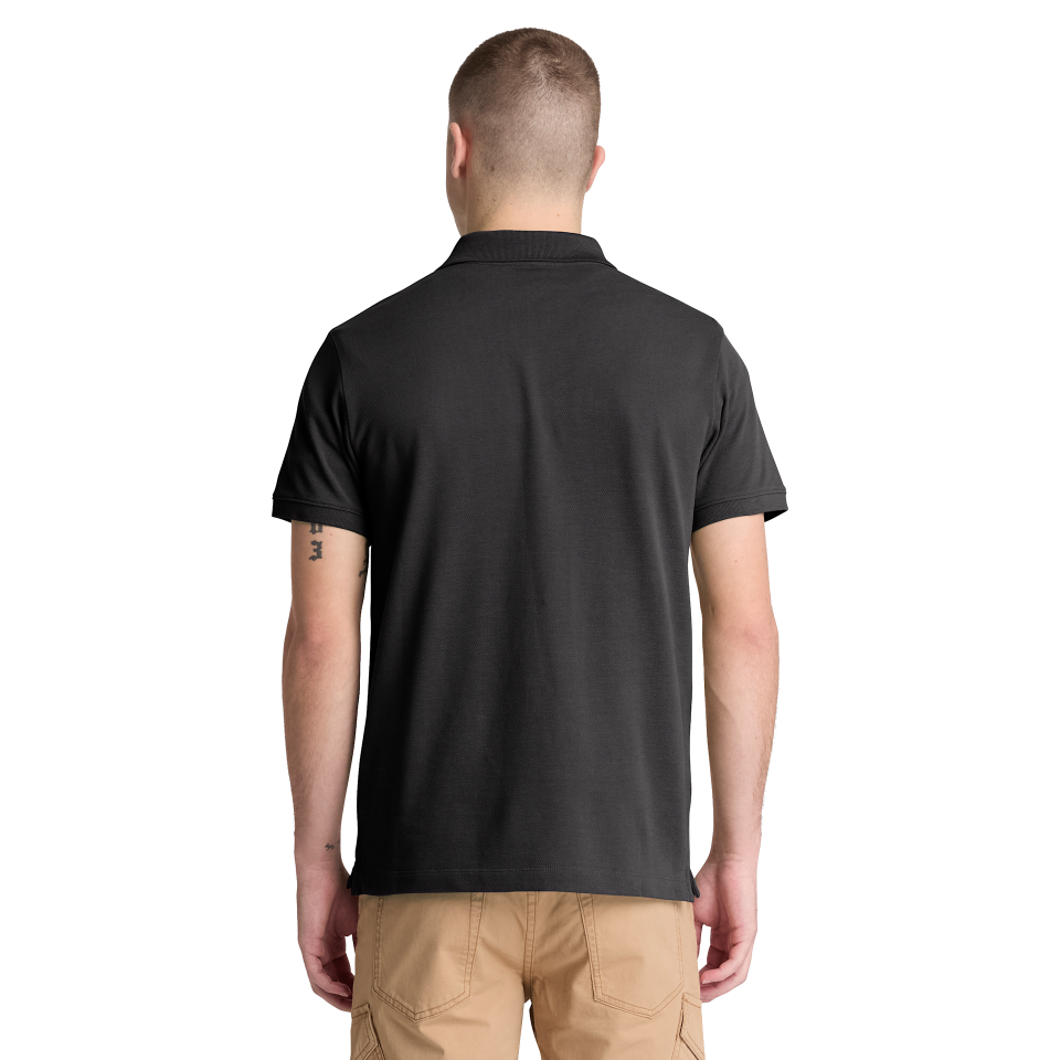 Oyster River Chest Logo Ss Polo (Slim) Black