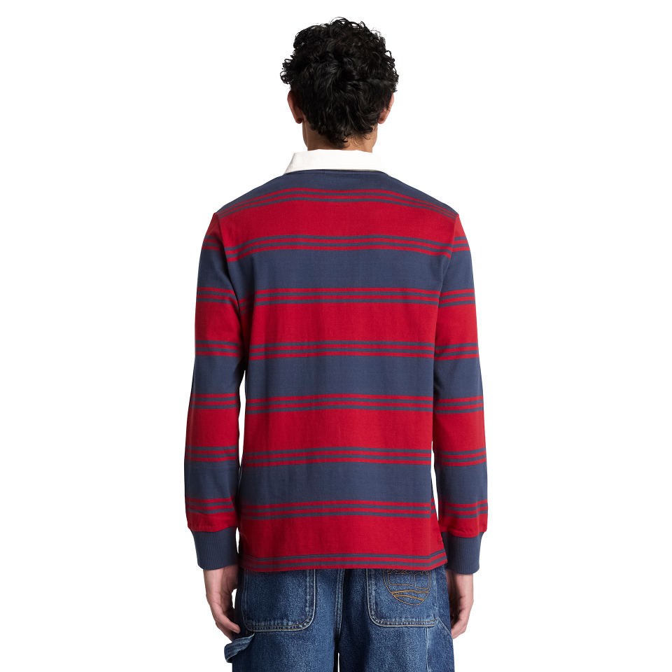 Rugby Ls Polo Mood Indigo/Rhythmic Red