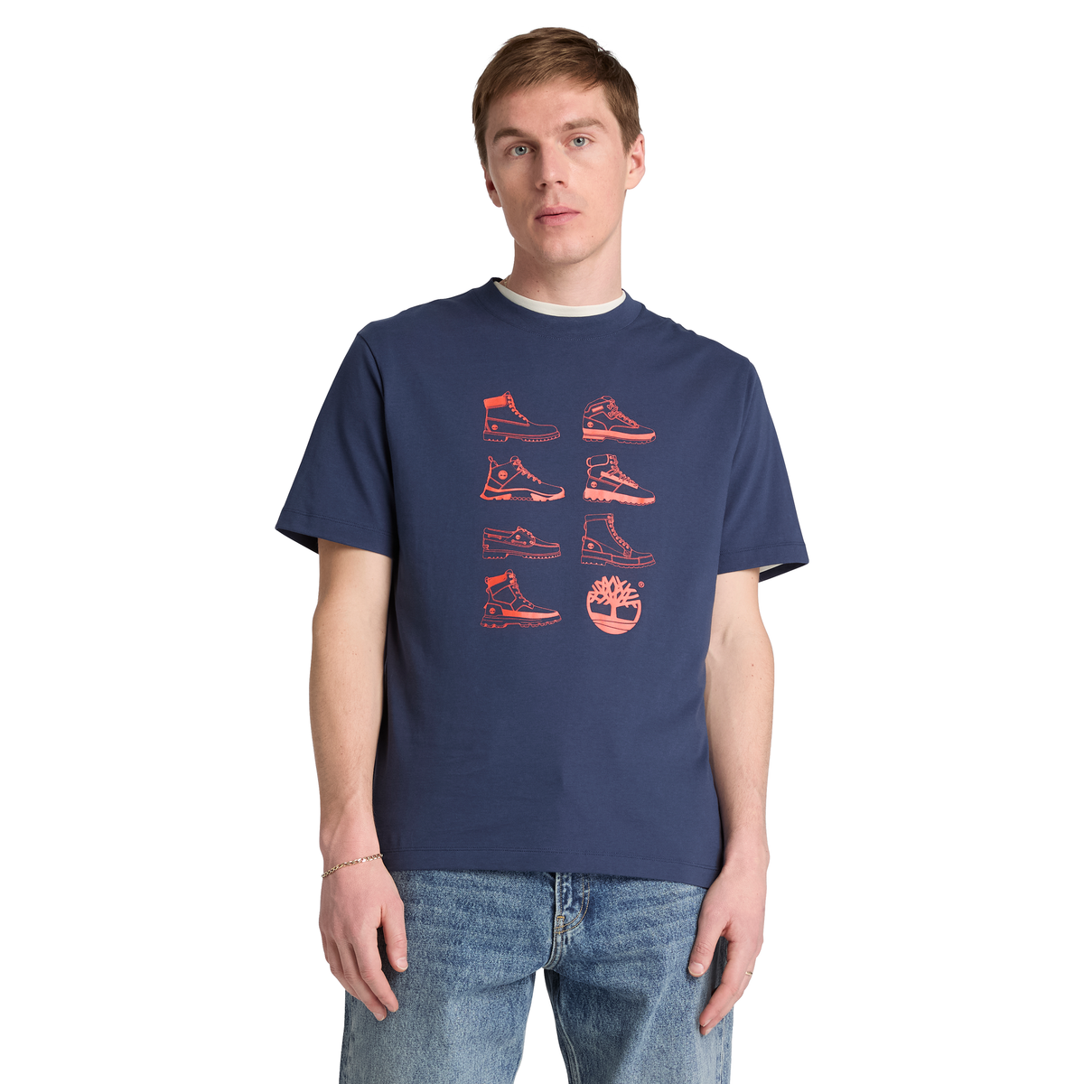 Iconic Footwear Ss Graphic Tee Mood Indigo