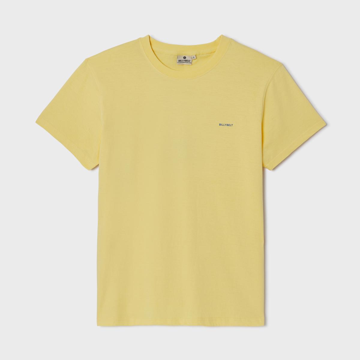 T-shirt en 100% coton bio BILLY - Jaune, imprimé Billy