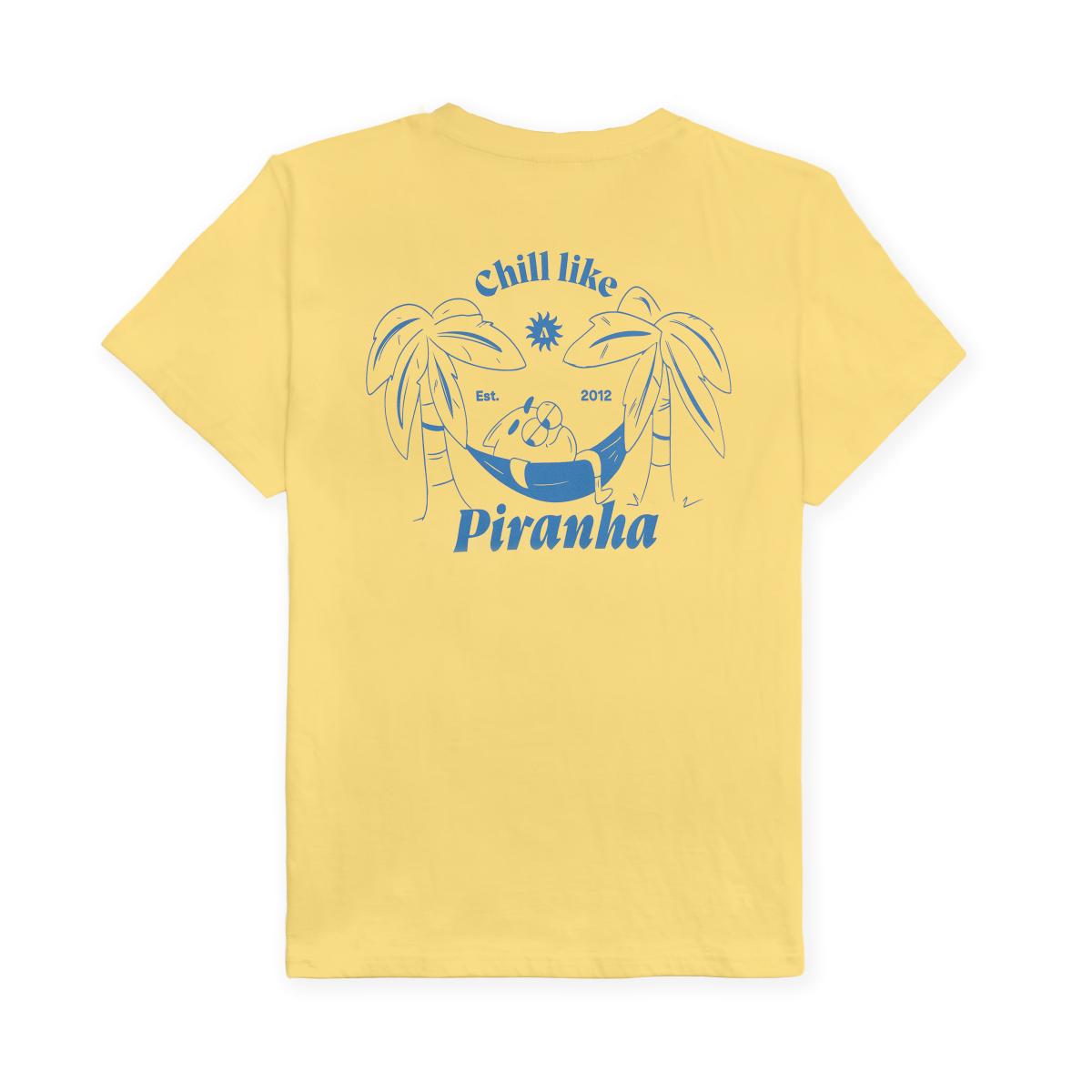 T-shirt en 100% coton bio BILLY - Jaune, imprimé Billy