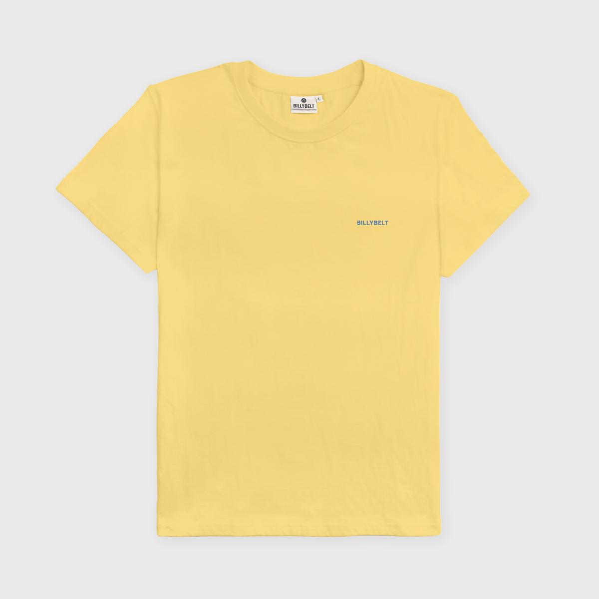 T-shirt en 100% coton bio BILLY - Jaune, imprimé Billy