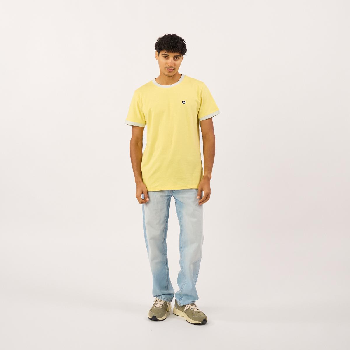 T-shirt en 100% coton bio garment dye - Bleu marine