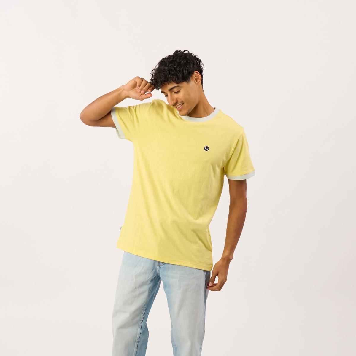 T-shirt en 100% coton bio garment dye - Bleu marine