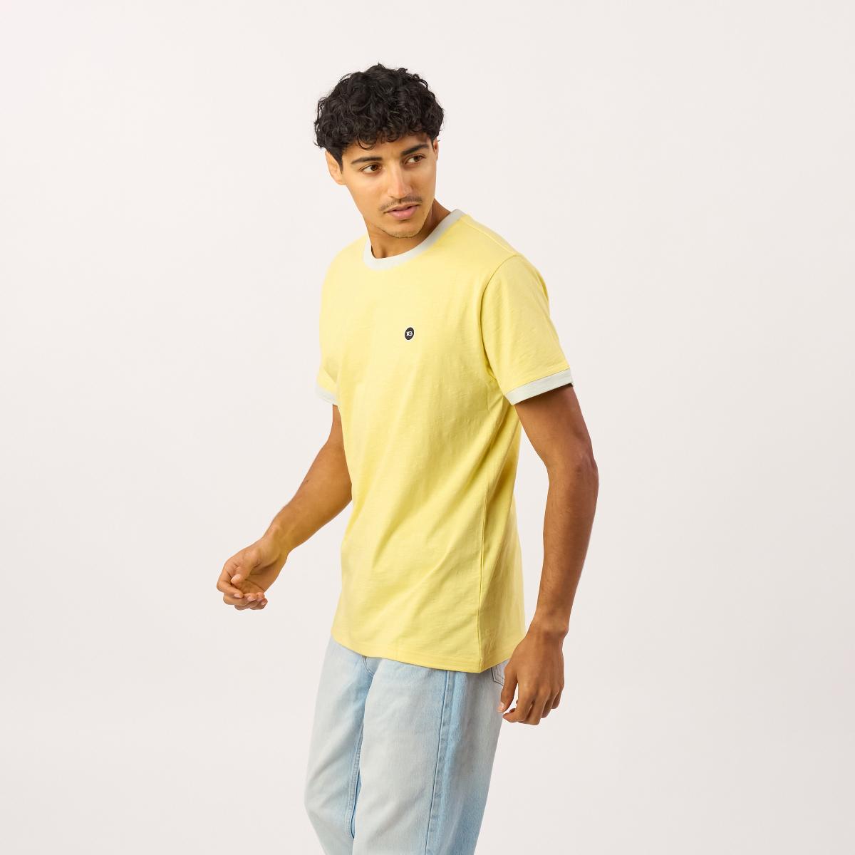 T-shirt en 100% coton bio garment dye - Bleu marine
