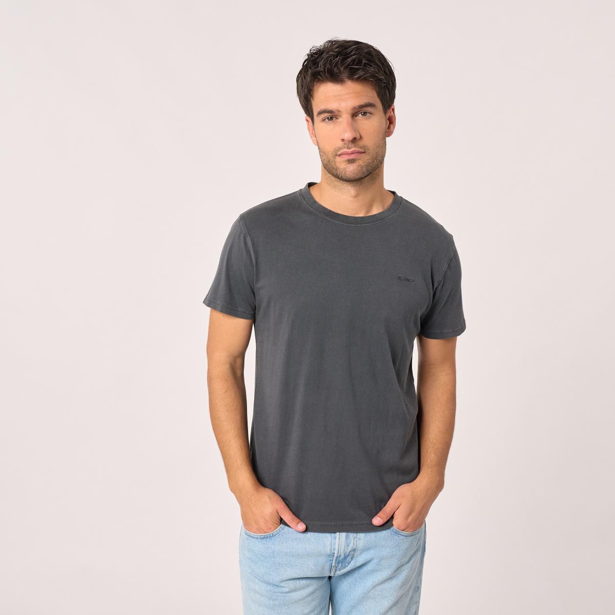 T-shirt en 100% coton bio garment dye - Gris