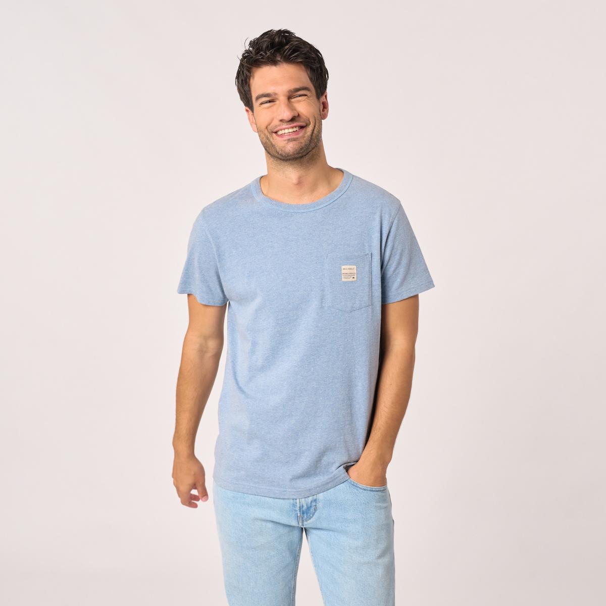 T-shirt en 100% coton bio Heavy - Bleu