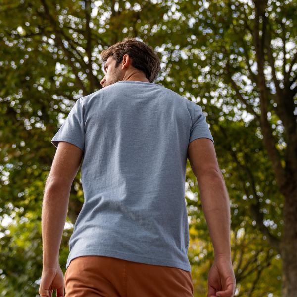 T-shirt en 100% coton bio Heavy - Bleu