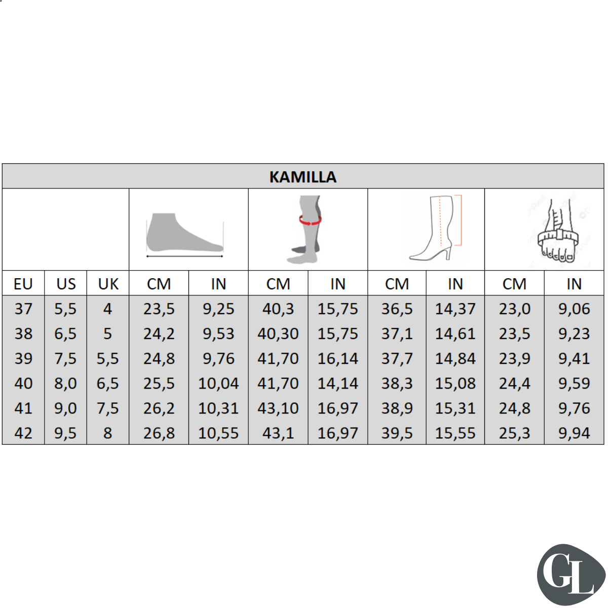 Bottes XL pour mollets larges - Modele Kamilla - Lt Grey
