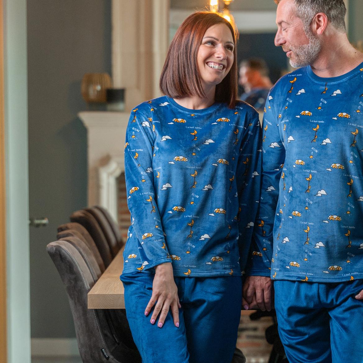 Pyjama polaire - Femme - Bleu Nuit