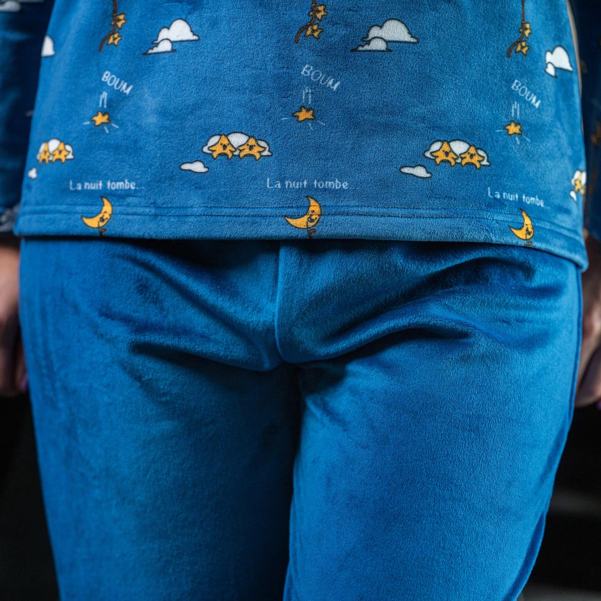 Pyjama polaire - Femme - Bleu Nuit