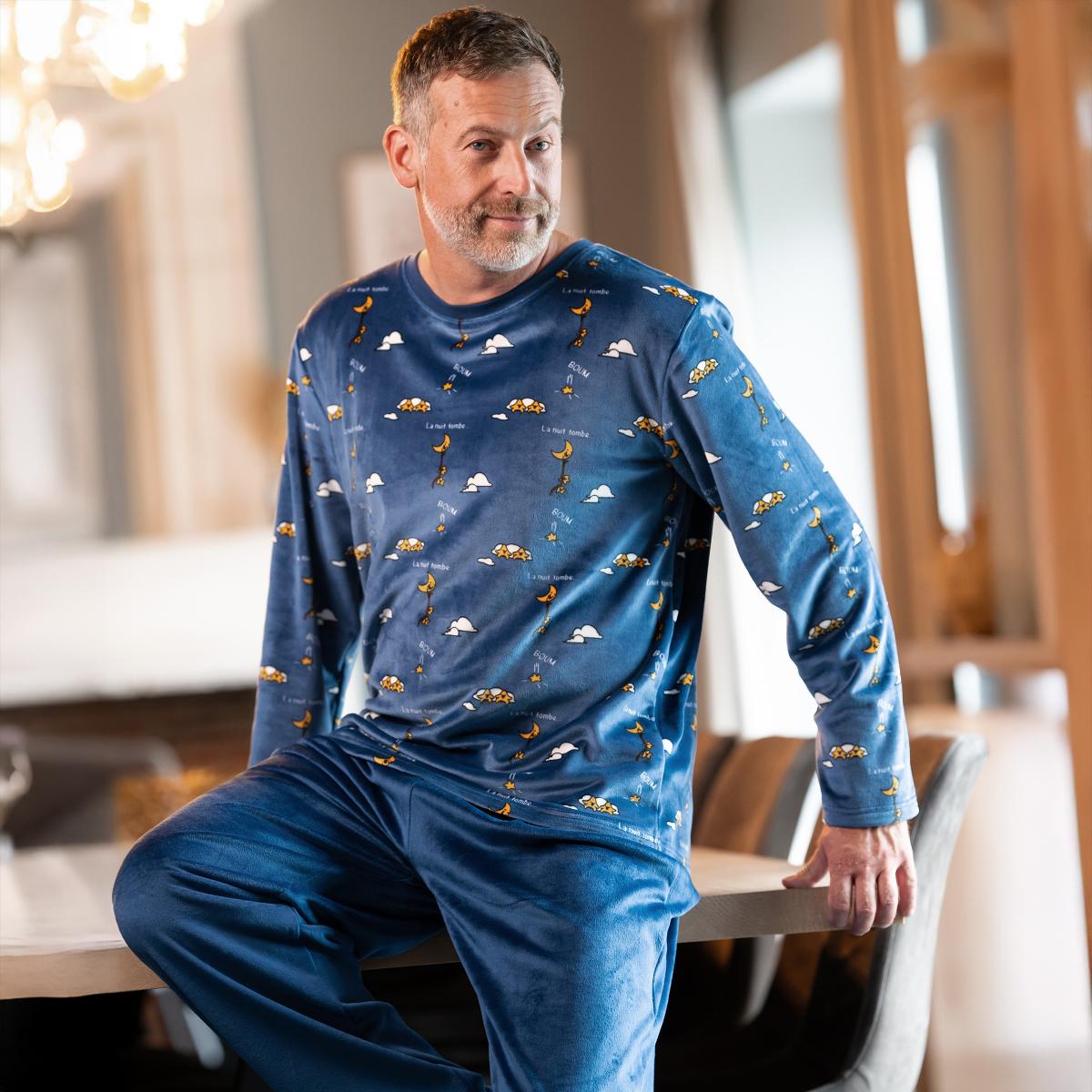 Pyjama polaire - Homme - Bleu Nuit