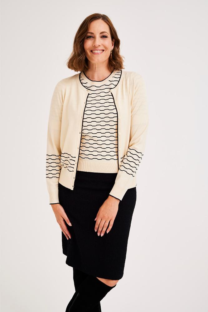 Mayerline - Cardigan Maille - Abiras - Whisper White