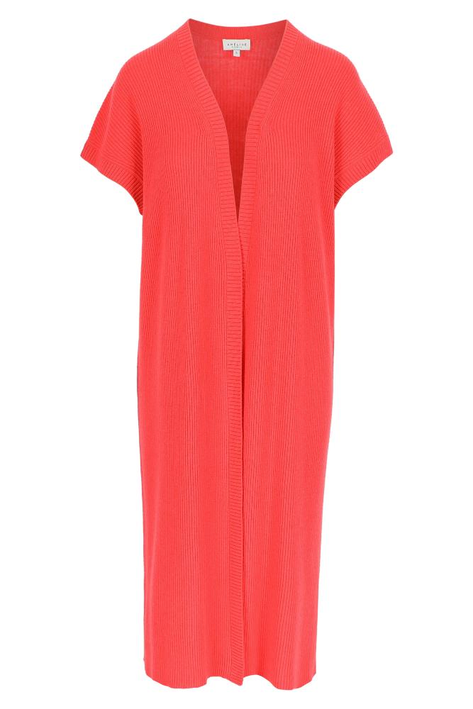 Améline - Cardigan Maille - Athena1 - Hybiscus Flash