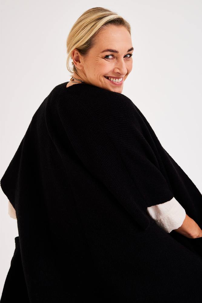 Mayerline - Cardigan Maille - Azure - Black Beauty