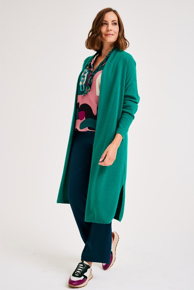 Mayerline - Cardigan Maille - Azure - Cadmium Green