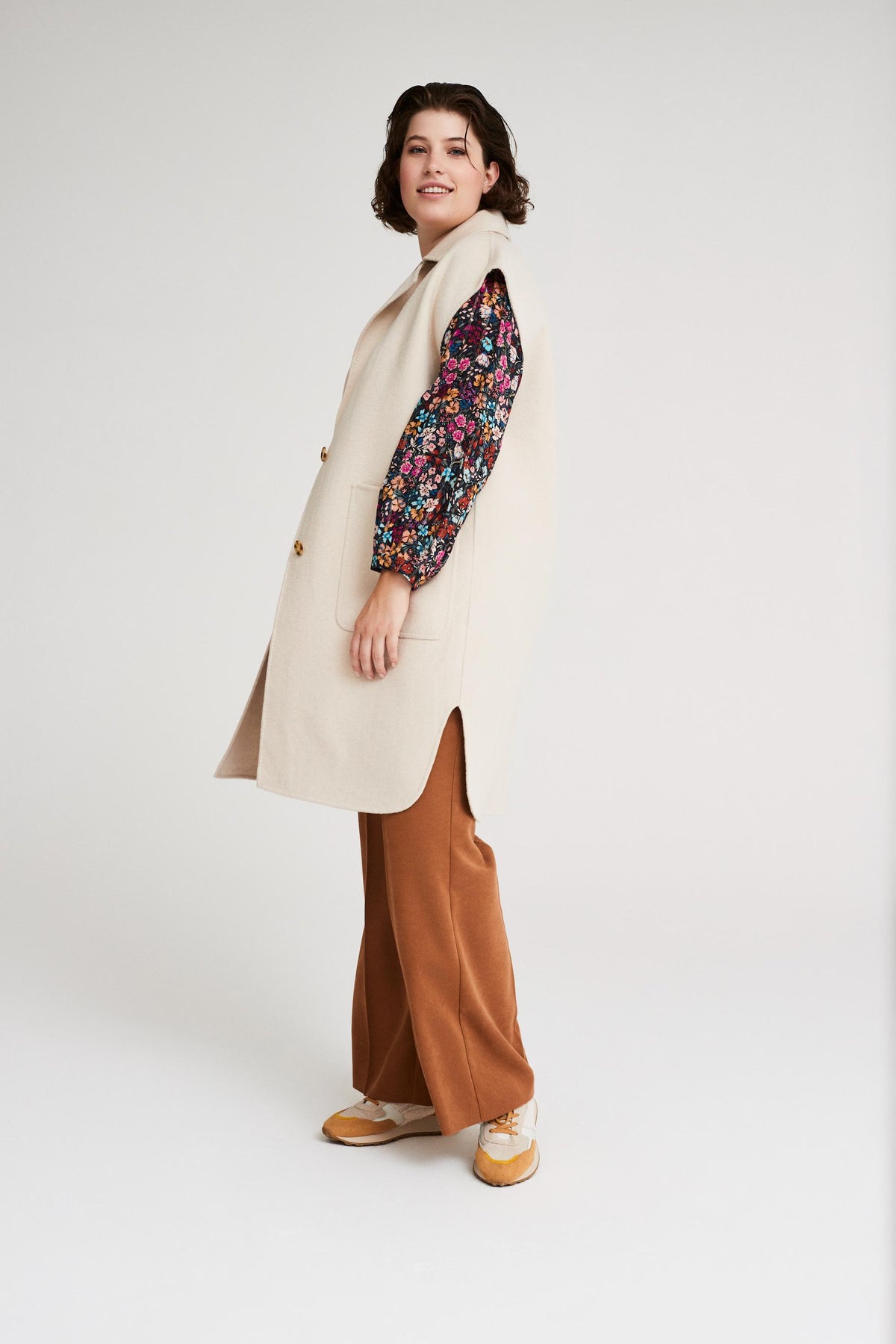 Améline - Blazer Sans Manche - Deta - Black White Simplicity