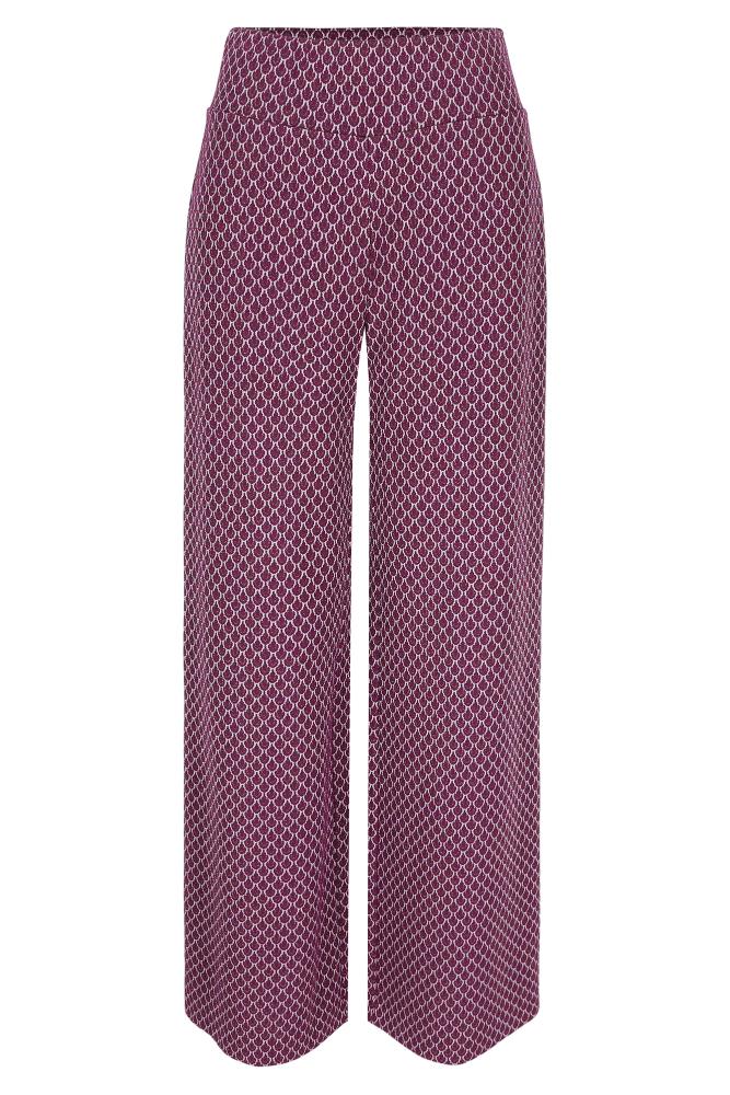 Améline - Pantalon Jersey - Cocos - Italian Plum
