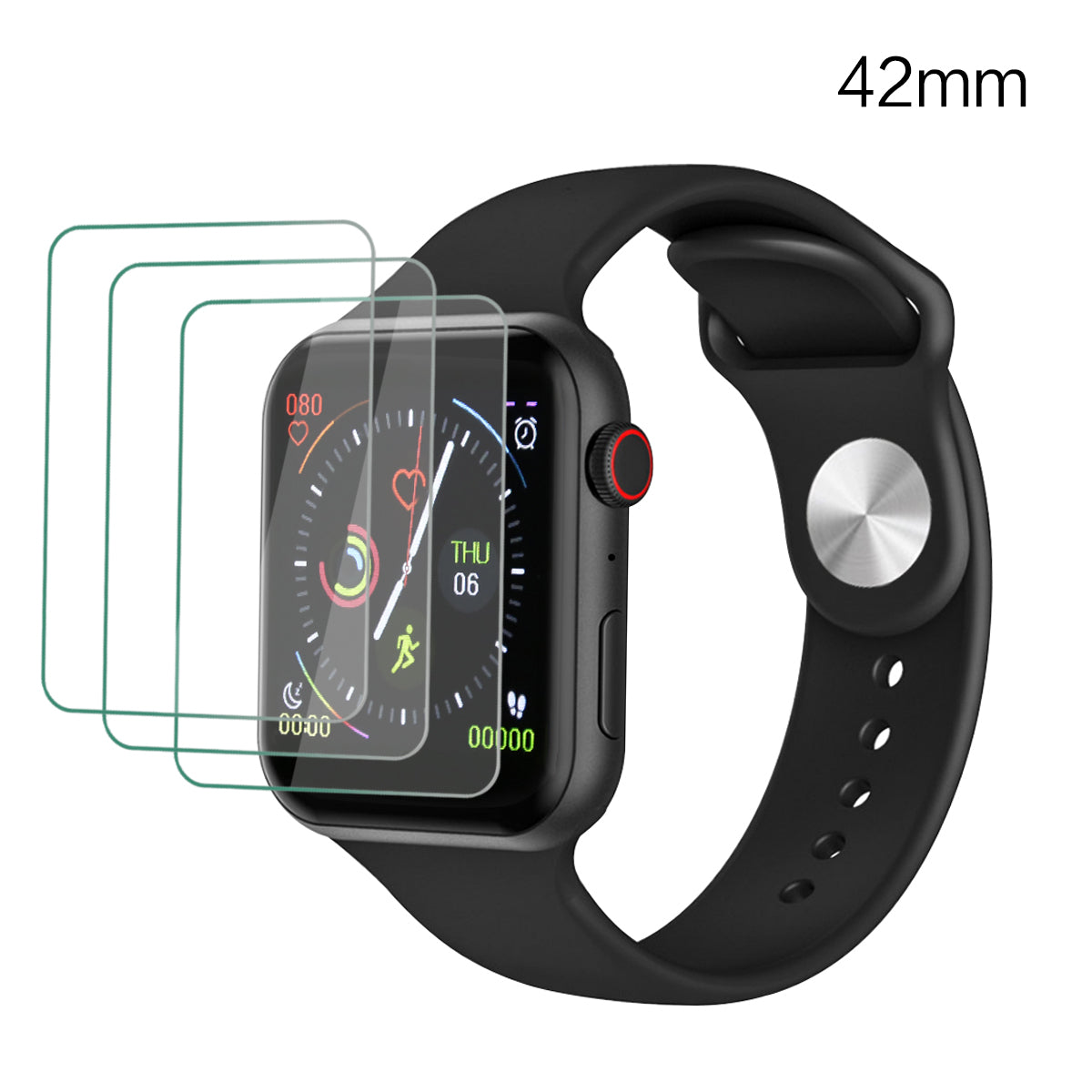 Pack De 3 Protections Pour Apple Watch 42 Mm  - Transparent