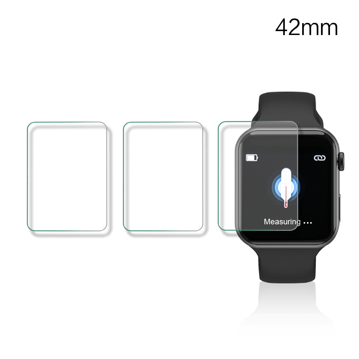 Pack De 3 Protections Pour Apple Watch 42 Mm  - Transparent