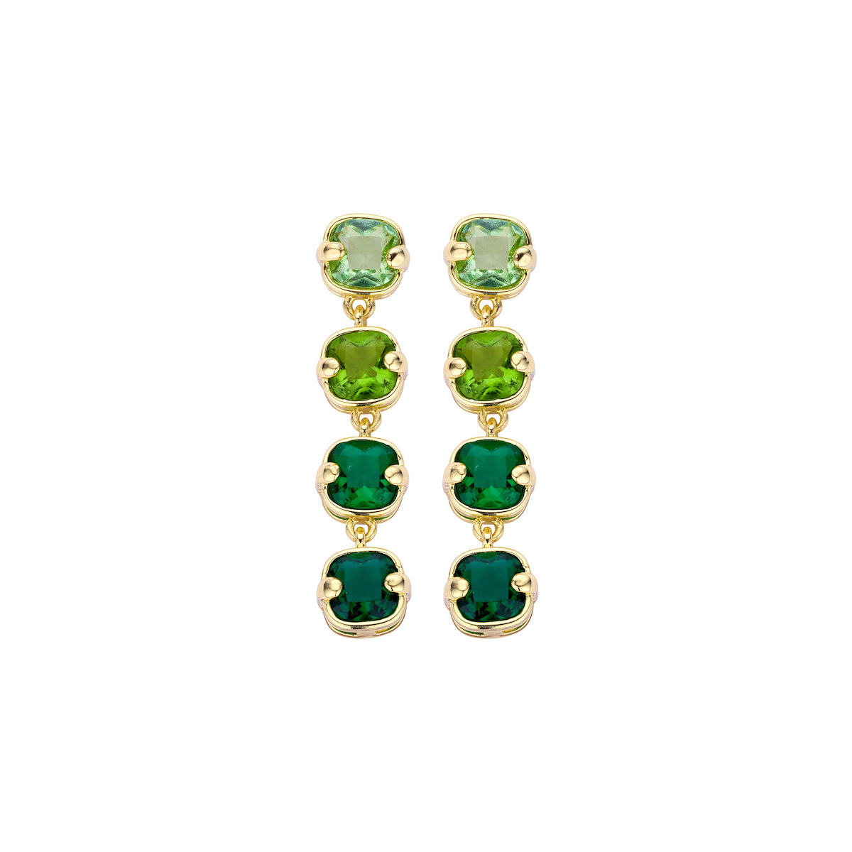 Boucles D'Oreilles - Xob33 Oorbellen Multi Groen