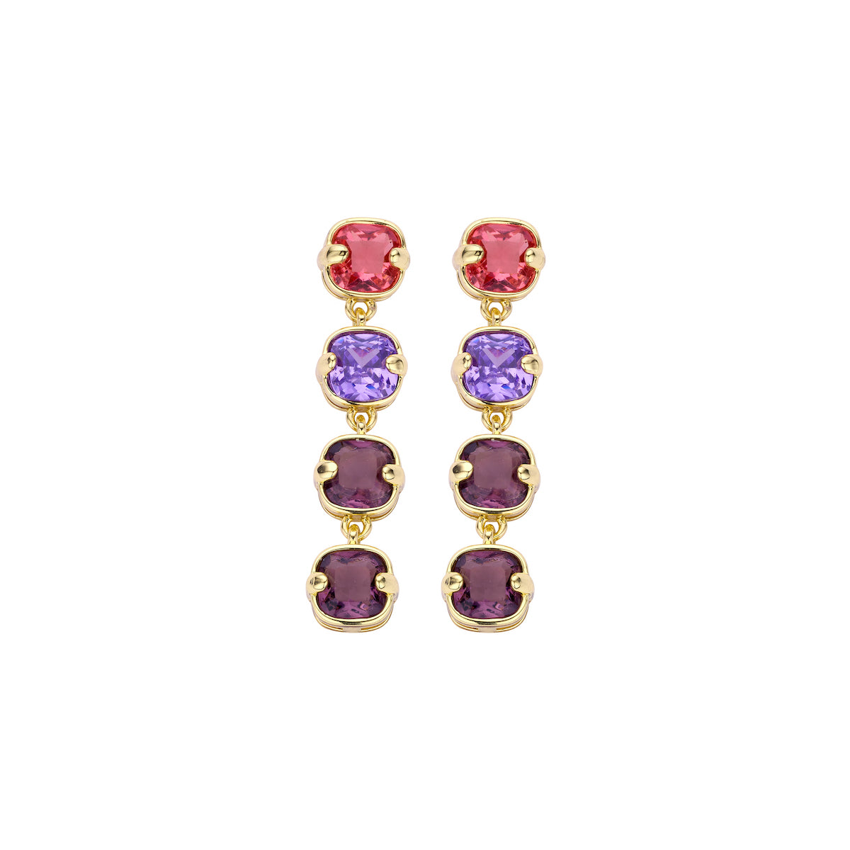 Boucles D'Oreilles - Xob33 Oorbellen Multi Paars