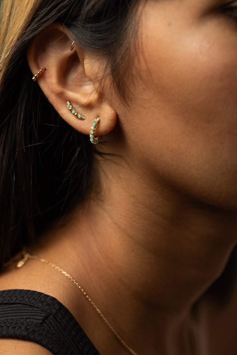 Boucles d'oreilles - Climber Frida Or - Émeraude