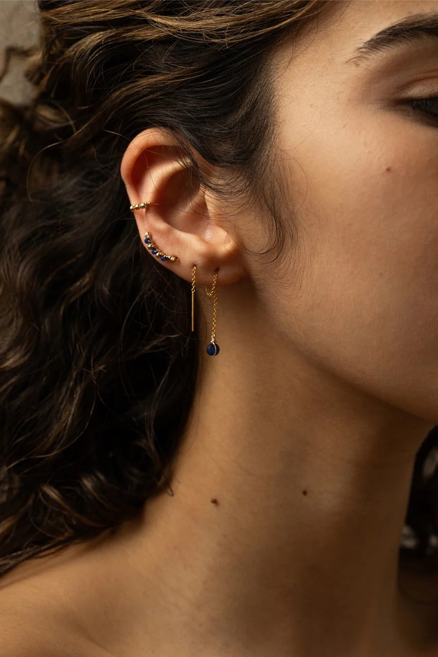 Boucles d'oreilles - Climber Frida Or - Saphir