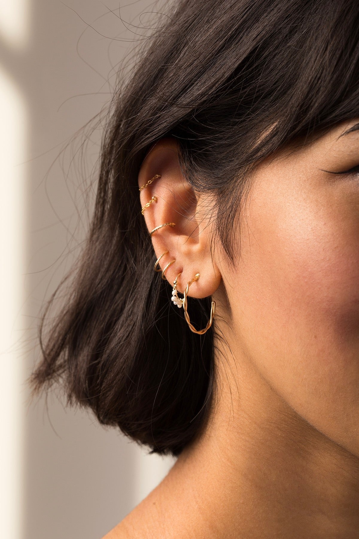 Boucles d'oreilles - Créoles Torsade Or