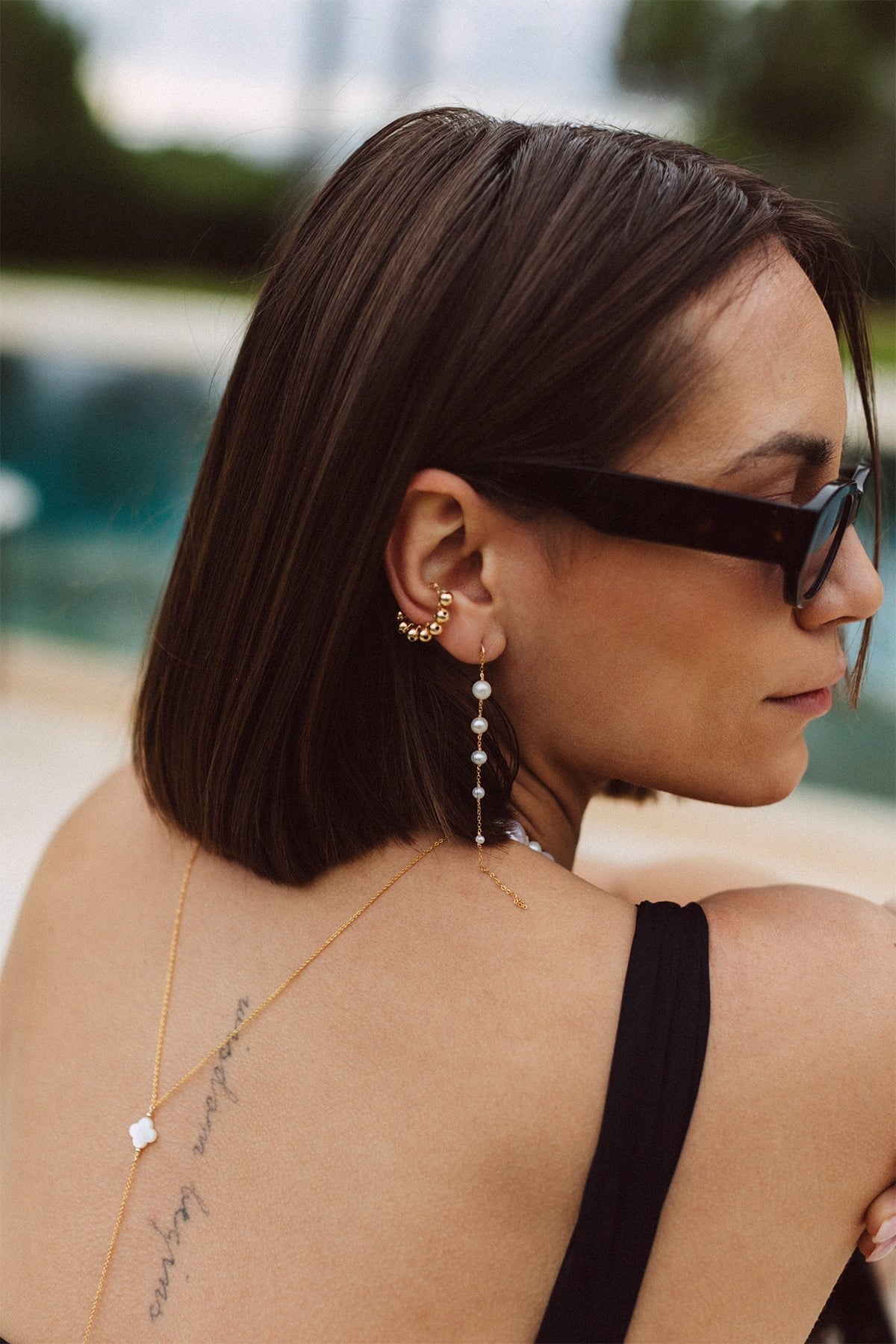 Boucles d'oreilles - Puces Maia Or - Perle de culture