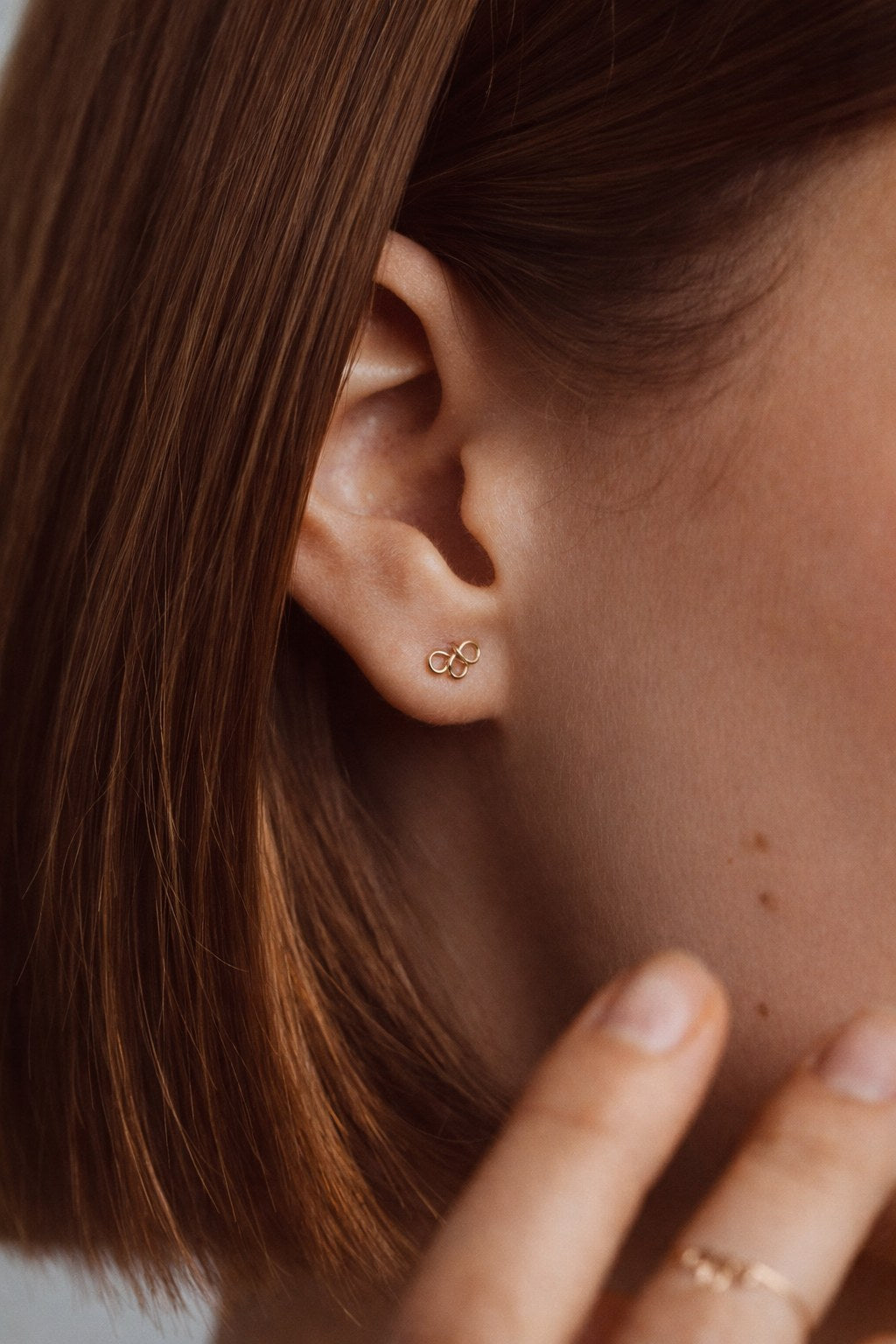 Boucles d'oreilles - Puces Pétale Or