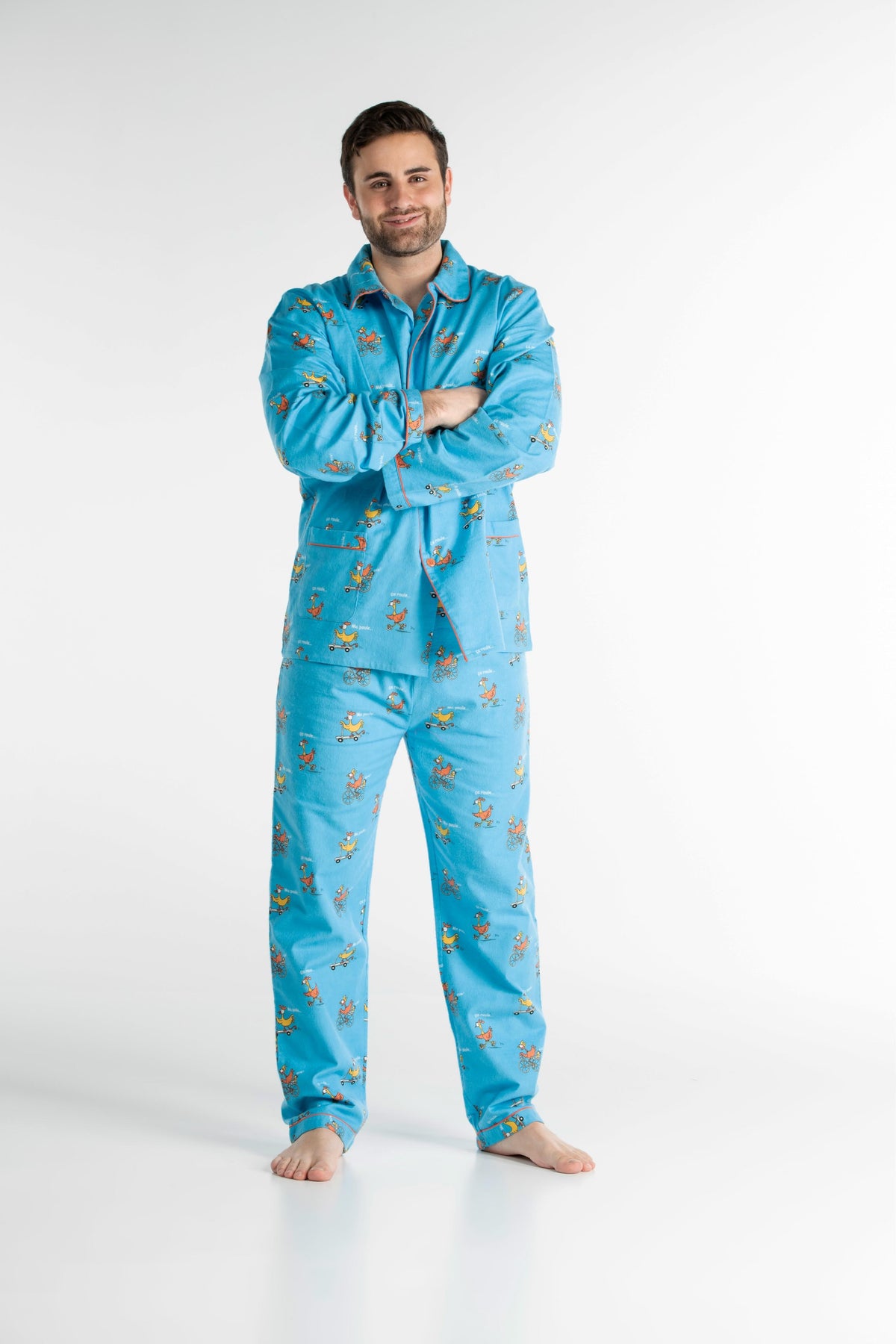 Flanellen Pyjama Man Blue