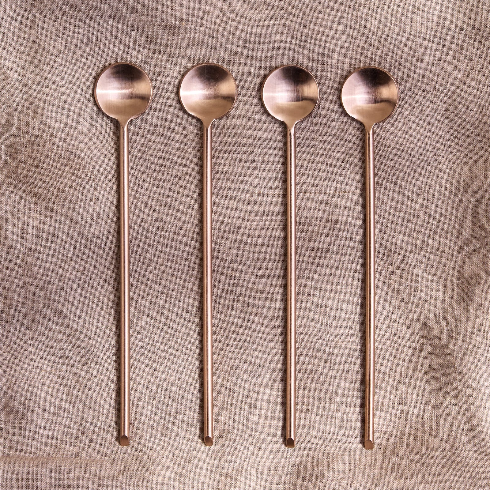 Cuillère longue fine Rose, lot de 4