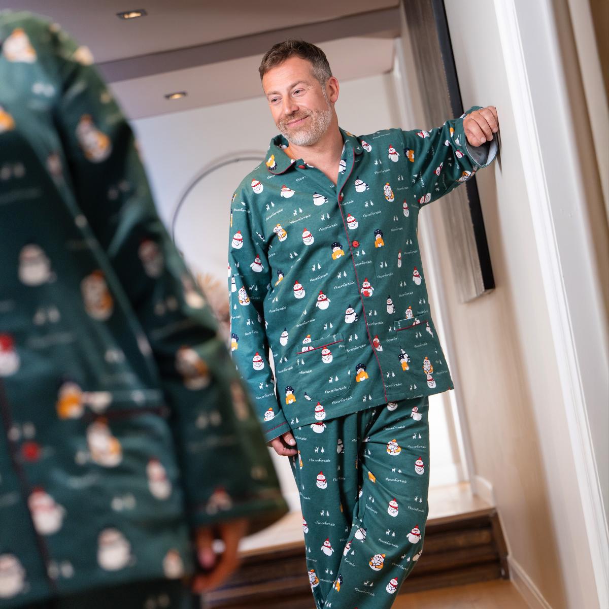 Pyjama flannelle - Homme - Vert