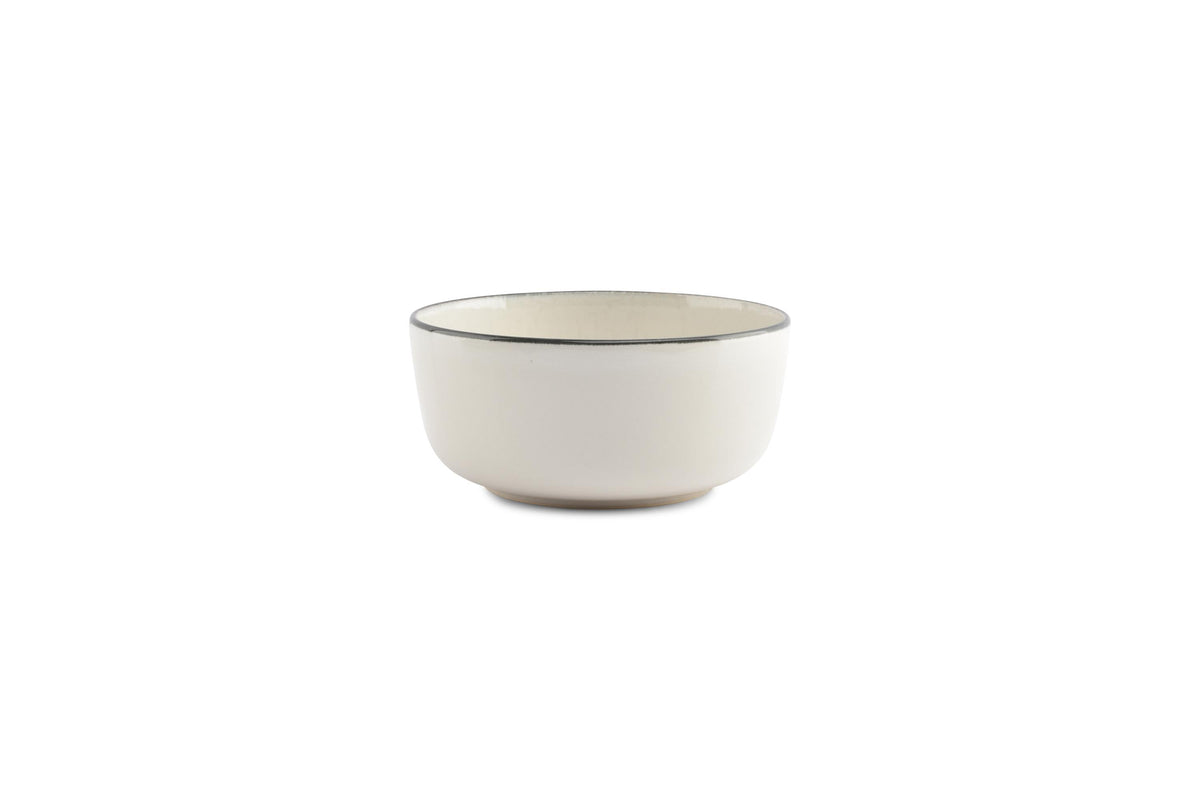 Ona - Bowl 14,5xH6,5cm white Gravel - set/2