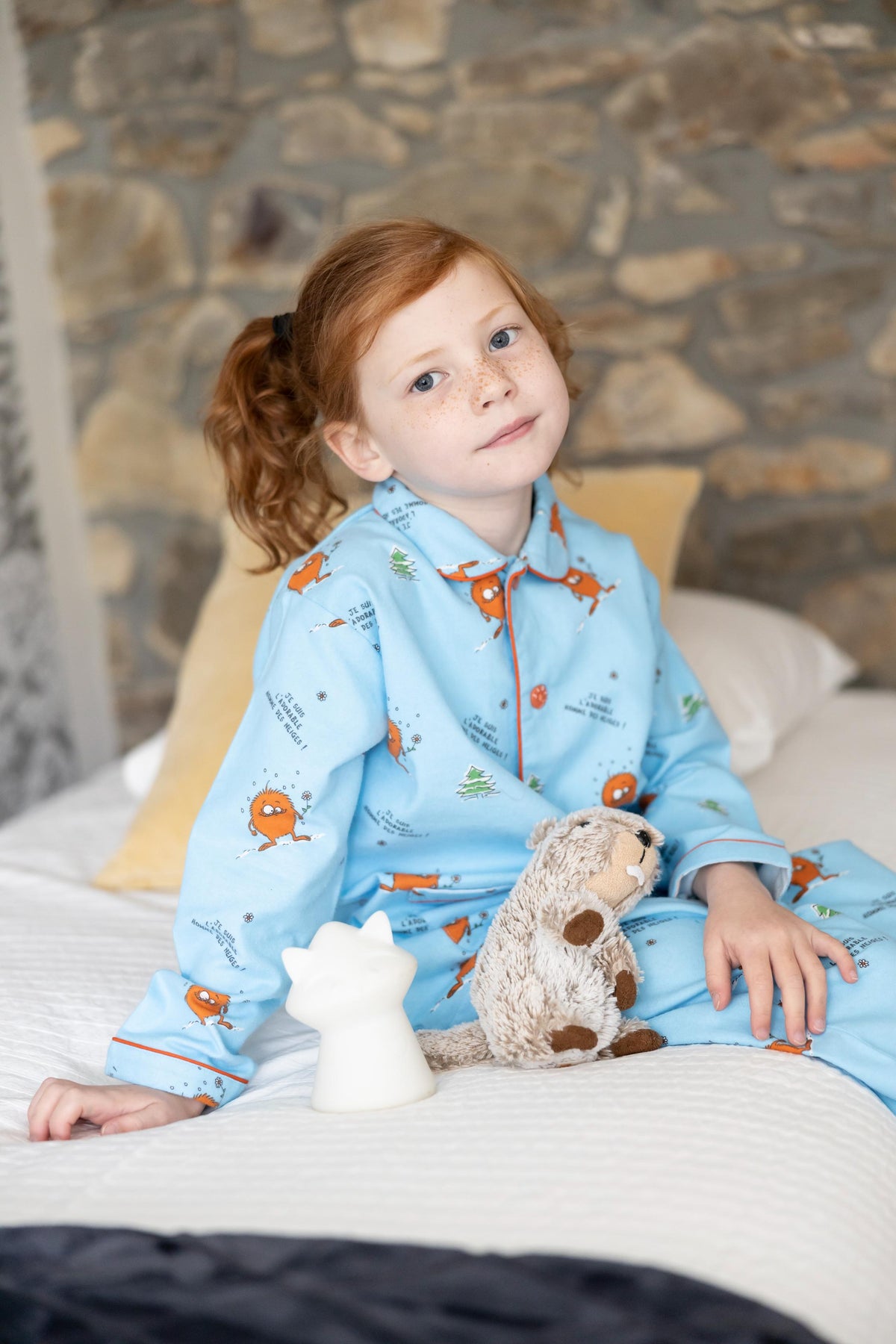 Flanellen Pyjama Kid Tropical Blue