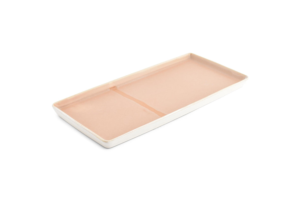 S&P - Flow Plat à servir 14x32cm rose Flow - 1 SET - 2 pièces