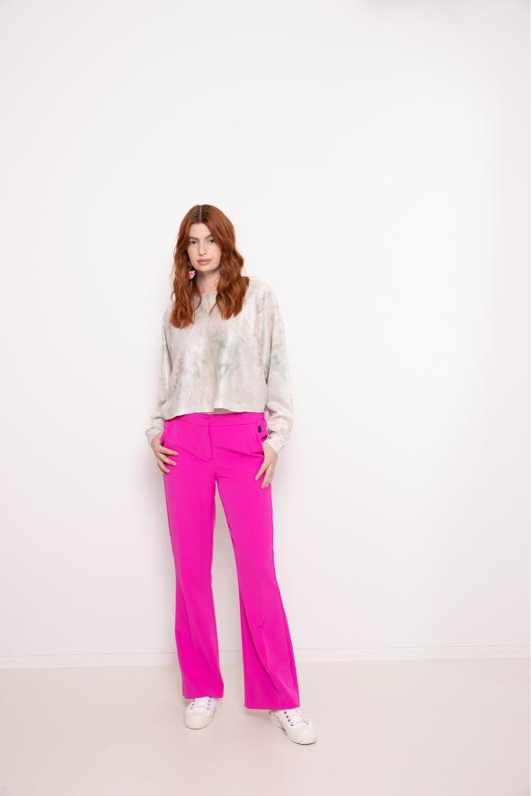 Pantalon - Fit- Raw-Fuchsia