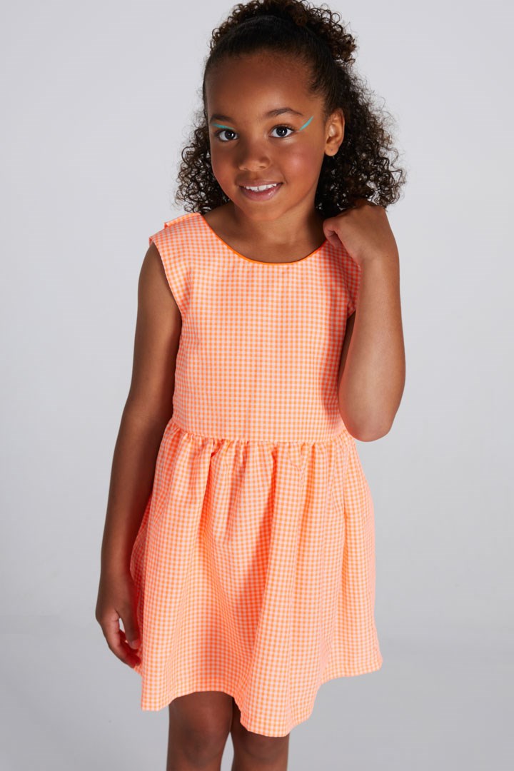 Dress Claudia - Vichy Orange