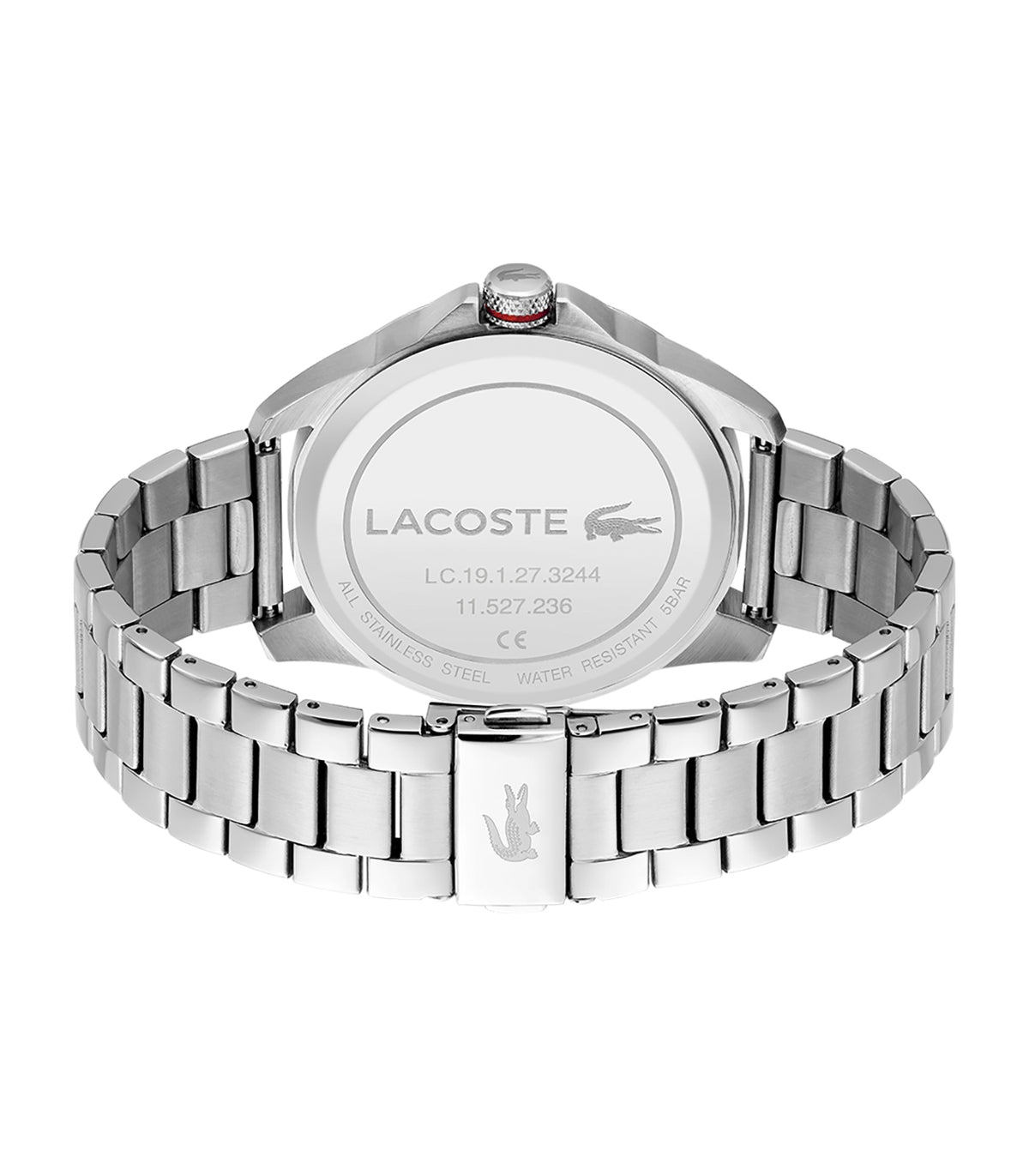 Lacoste - Lifestyle - Man - Stalen Band - Stalen Kast - Witte Wijzerplaat