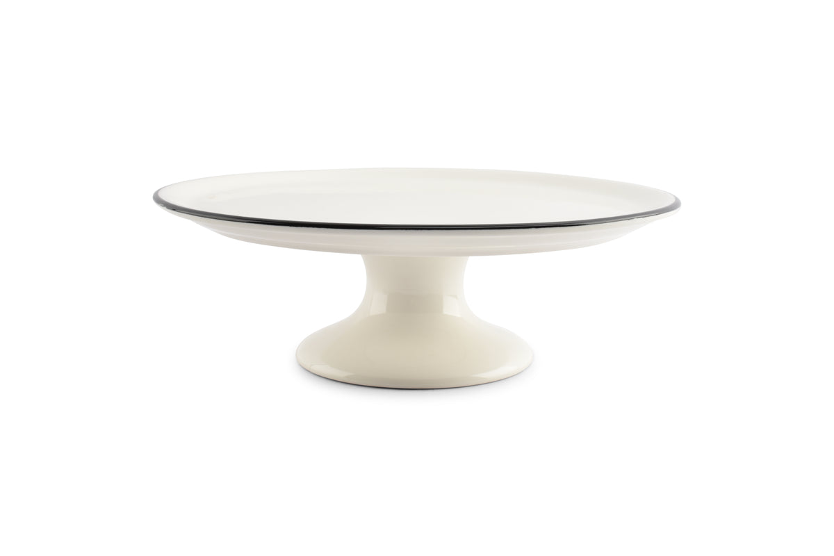 S&P - Nero Plat à tarte sur pied 31xH10,5cm blanc Nero