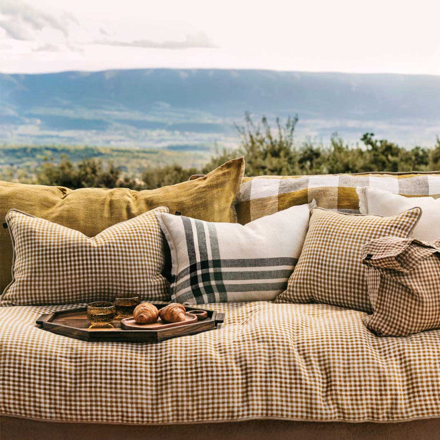 Housse De Coussin - Piana En Lin Tissé - Gold
