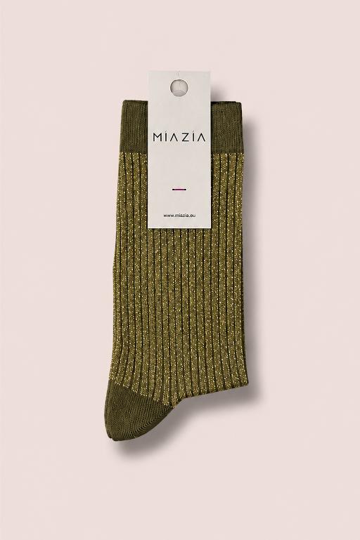 Chaussettes SAM Lurex Kaki
