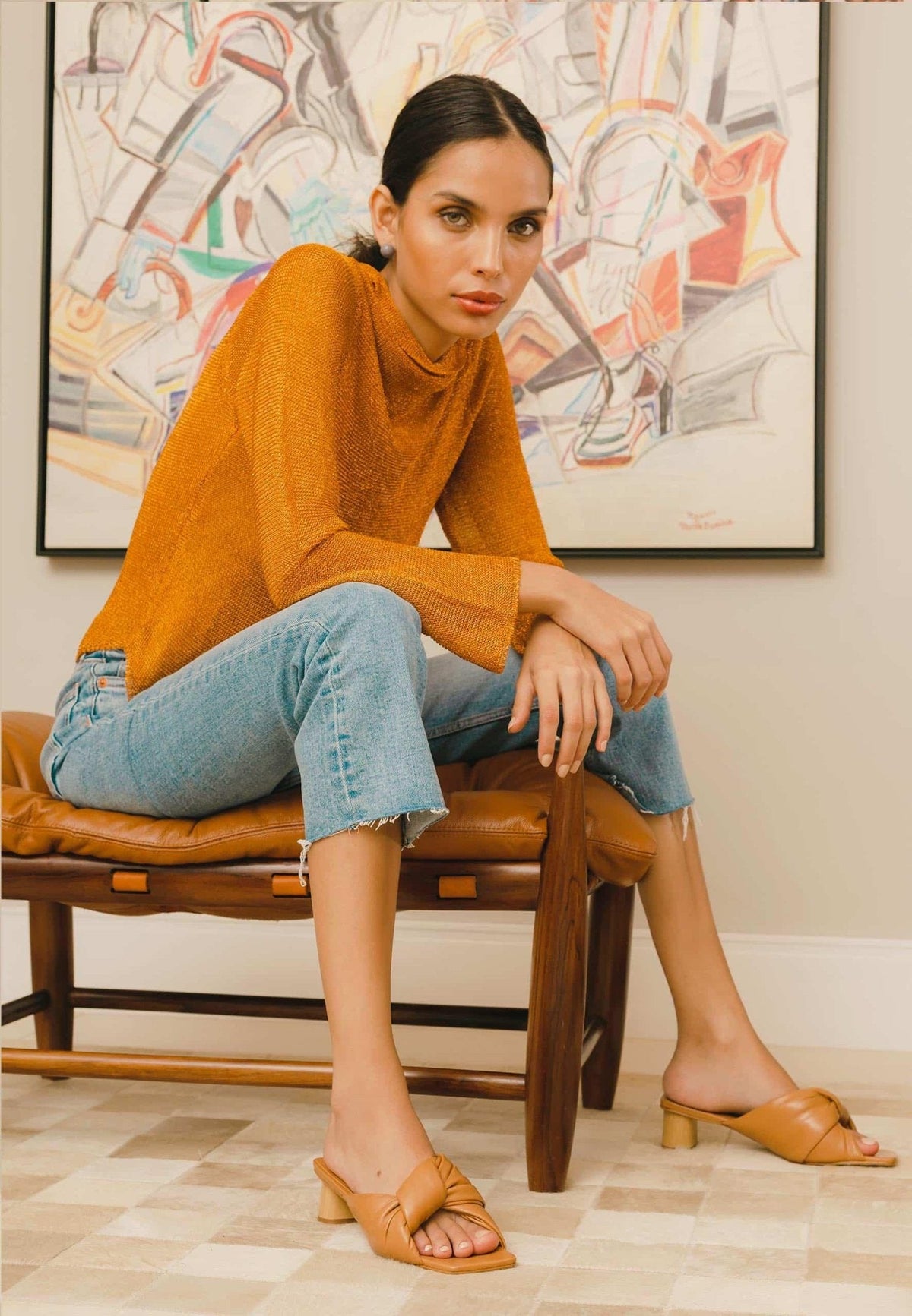 Mules à Talon Bloc Caroba Mangará - Chics et Confortables