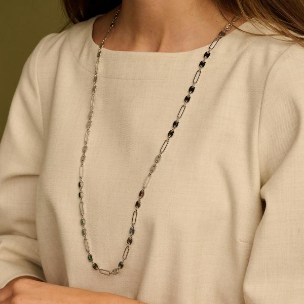 Collier - Dietrichlang Argenté