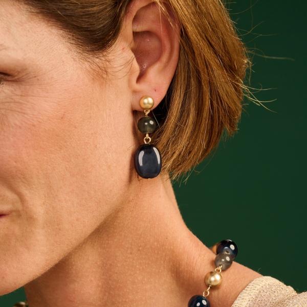 Boucles - Denne D'Oreilles Bleu